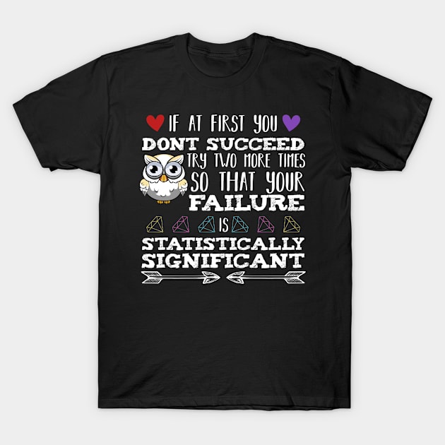 If At First You Don't Succeed Chemistry Scientist T-Shirt by Funnyawesomedesigns